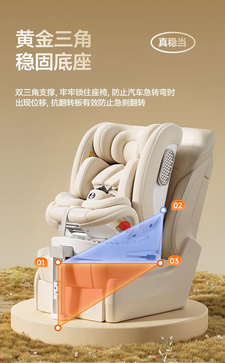 Child safety seat for cars, suitable for babies aged 0-12 years, 360-degree rotating simple seat, universal model for infants