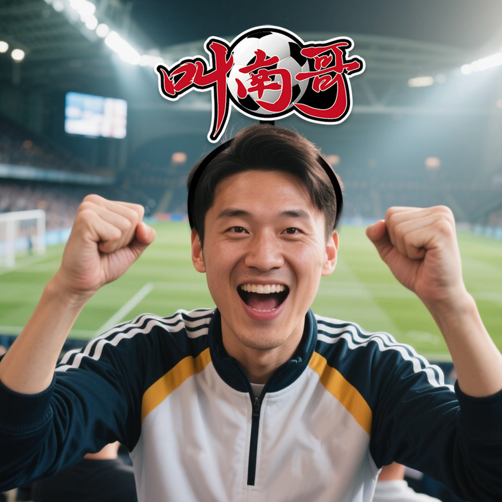 Llamando a Nan Ge Hoop Fans de la Superliga Soviética para animar props Juego de fútbol de Jiangsu Fotografía Marco de gafas