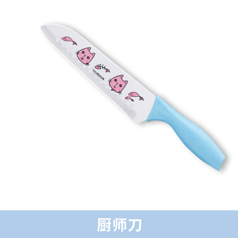 Cuchillo de impresión de cortadores de acero inoxidable cuchillo de corte de carne cuchillo de cocina cuchillo de cocina cuchillo doméstico