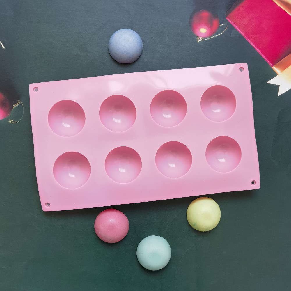 8 pequeñas semicirculares 433 molde de silicona para pastel de chocolate molde de pan herramientas de horneado