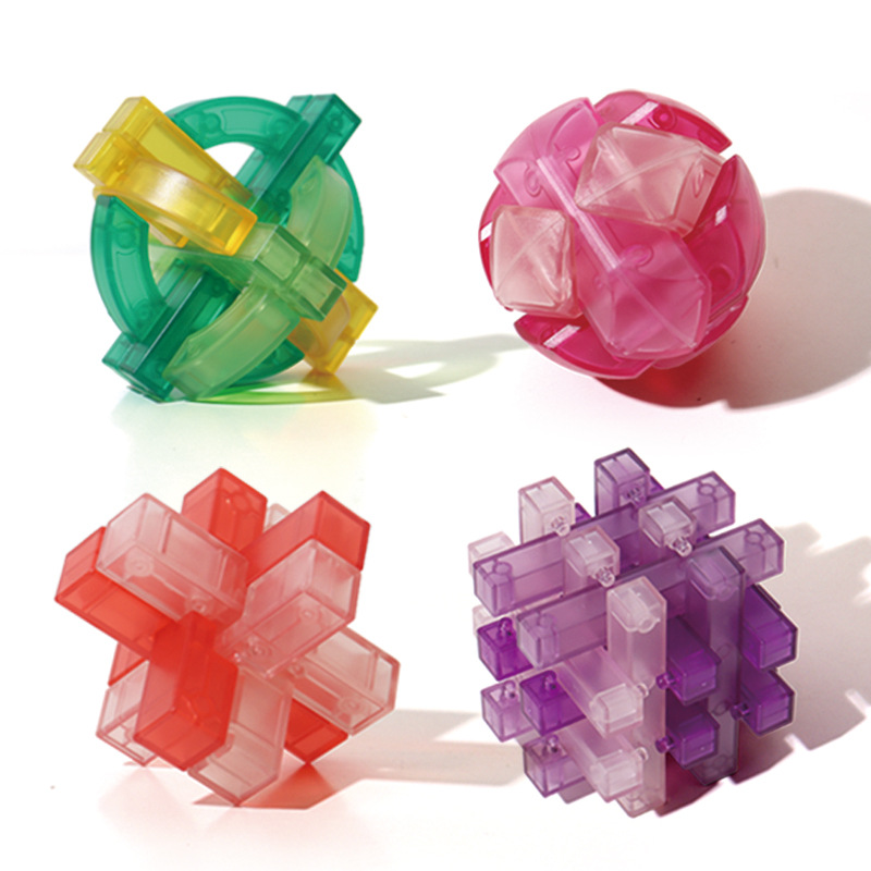 Colorido Luban bola agujero Minglock niños de alta dificultad estudiantes de primaria puzzle adultos ocio juguetes estructurales tradicionales