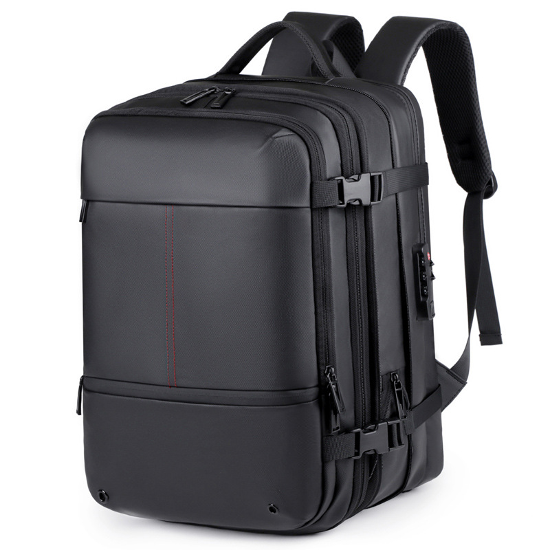 Vacuum-compressed expandable business backpack, large-capacity dry-wet separation backpack for work, business trips, and travel, dual-shoulder laptop bag