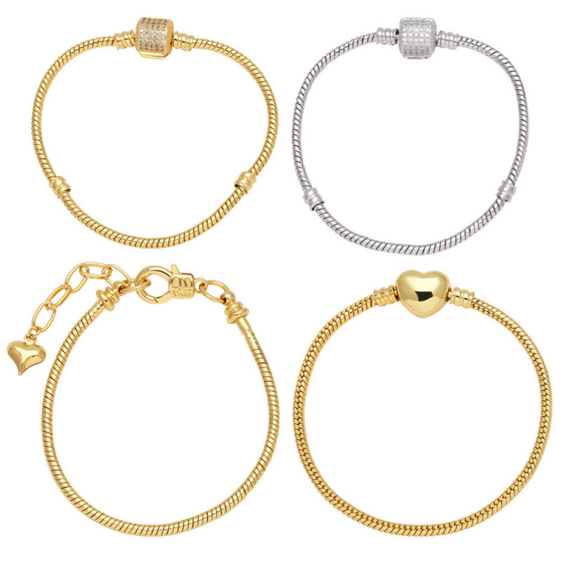 As Jewelry Bracelet European and American Cross-Border Hot-Selling Love Bracelet Gold-Plated Zircon Bracelet Chain Brf37