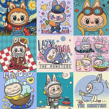 30*30�¿�Labubu��ʯ���ֹ�diy��ͨ��ͯ���ǵ��껭���ҿ���װ�λ�