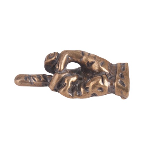 Pure brass hand-made old home desktop ornaments personalized vertical middle finger tea pet ornaments copper coins street stall supply wholesale