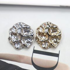 青衿褶皺不規則金屬手縫扣小香風異形扣大衣針織開衫毛衣服裝輔料