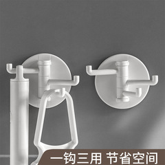Hook strong adhesive branch rotating hooks multi-purpose kitchen traceless bathroom wall shelf key holder