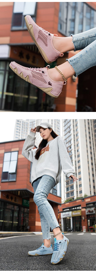 Giày thể thao unisex cỡ lớn thoáng khí lưới mùa hè, đế bằng — Z8808 kaki, Z8808 màu hồng, Z8808 màu nâu, Z8808 màu xám chi tiết 13
