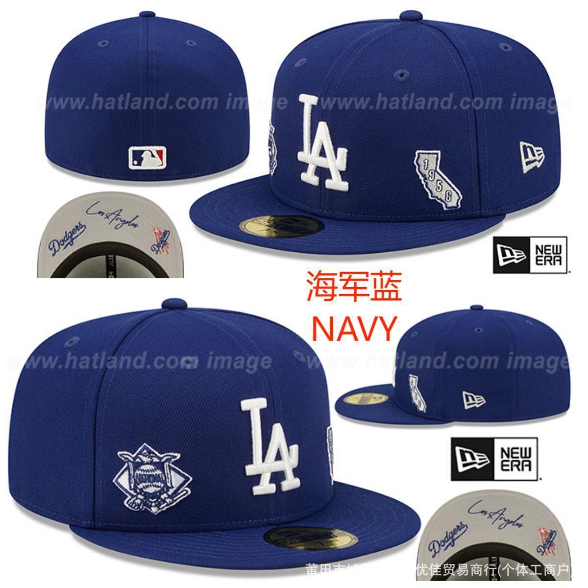 Dodgers Dodgers sombrero de béisbol letras bordadas sombrero tamaño sombrero sombrero estilo sombrero Fitted gorro D - 1