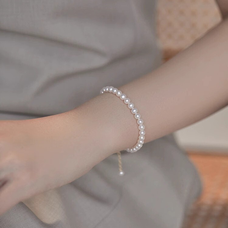 Little Red Riding Book Same Style Shijia Pearl Bracelet Women's Hangeable Fortune Pendant 14K Gold Gift Fairy Wind Live