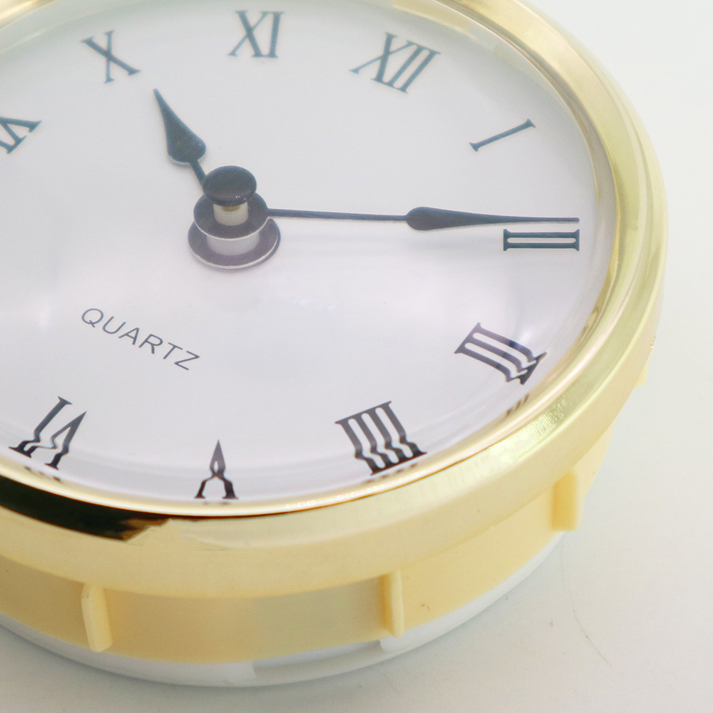 直径80mm金色白底黑罗马钟头4