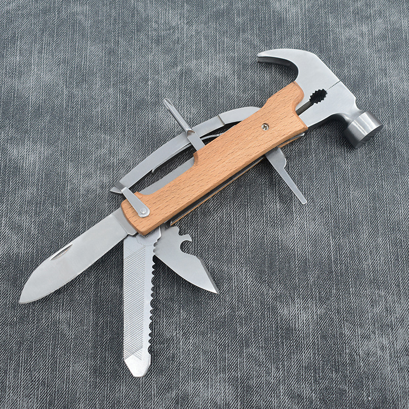 迷你多功能羊角安全锤子户外便携式小号木柄羊角锤野外破窗逃生锤