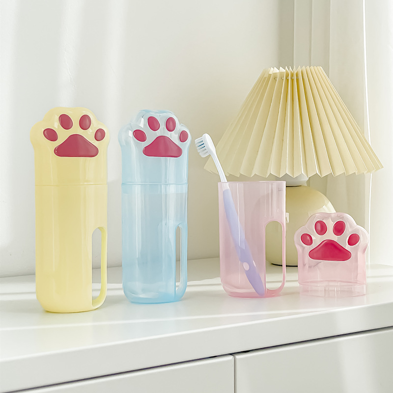 Travel Holder Cartoon Tooth Toothbrush Storage Box Portable Mouthwash Cup_voghion.com