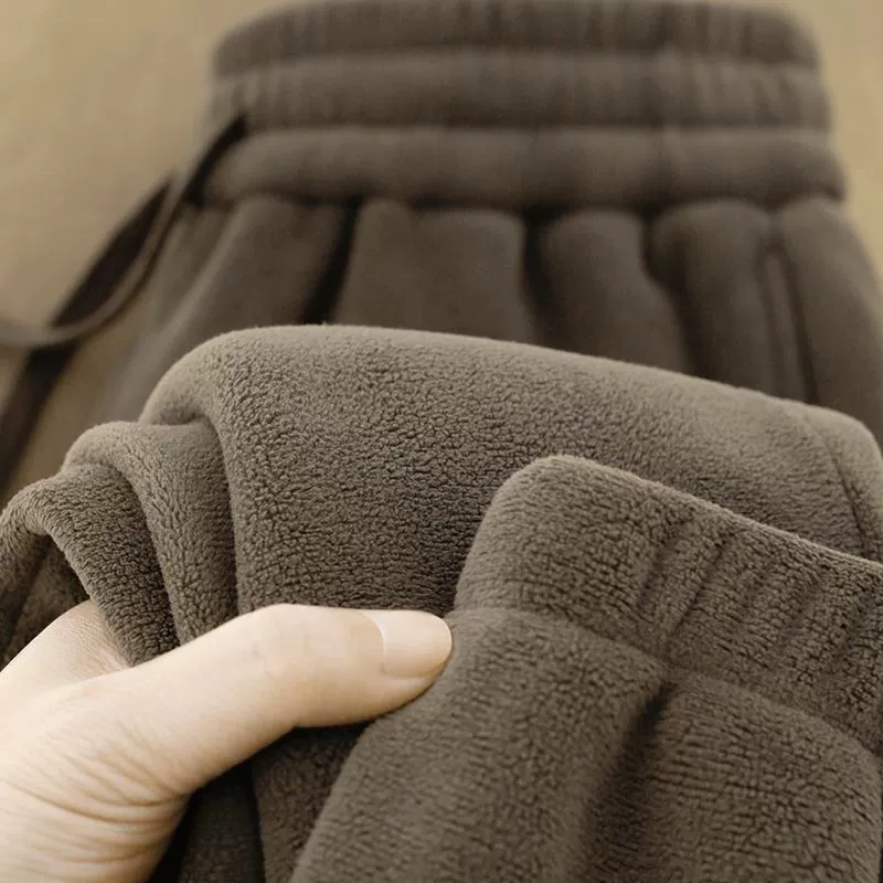 Толстые плюшевые теплые брюки с флисом мужские зимние мужские дикие брюки мужские модные брюки высокого уровня повседневные брюки