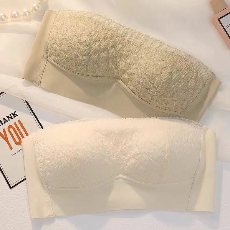Black Technology Liquid Double Layer Anti-slip Tube Top 807# Strapless Underwear Women's Thin Traceless Invisible Anti-slip Bra