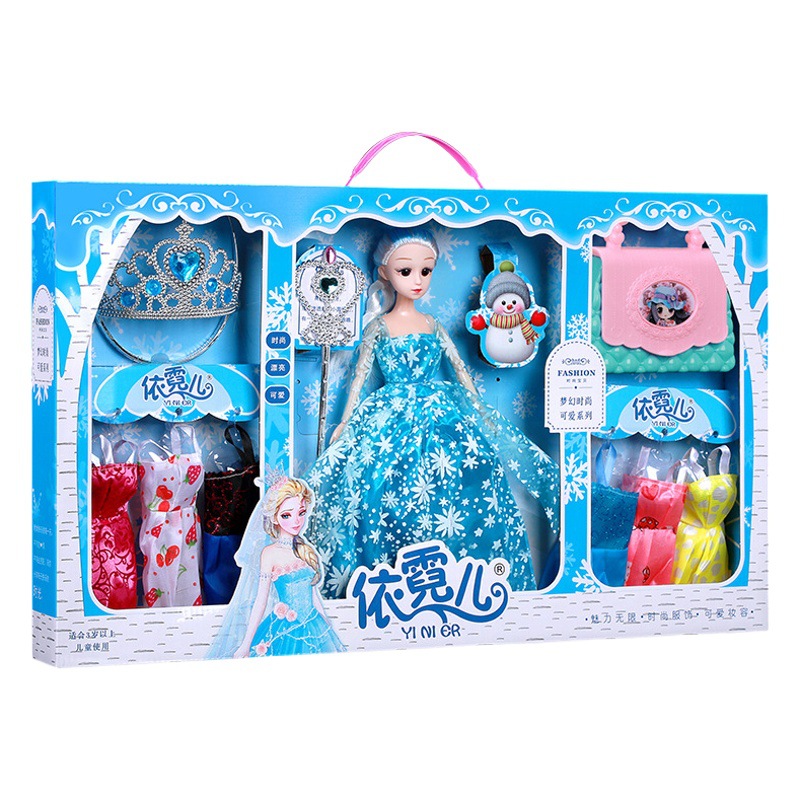 Corazón DE LOS NIÑOS Barbie muñeca caja de regalo traje niña Elsa princesa de vestir vacaciones pequeño regalo de juguete para niños