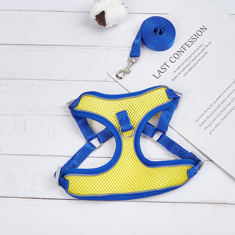 Nuevo cinturón de pecho de mascotas chaleco cinturón de perros respirado perros de verano cuerda de tracción para perros artículos de mascotas