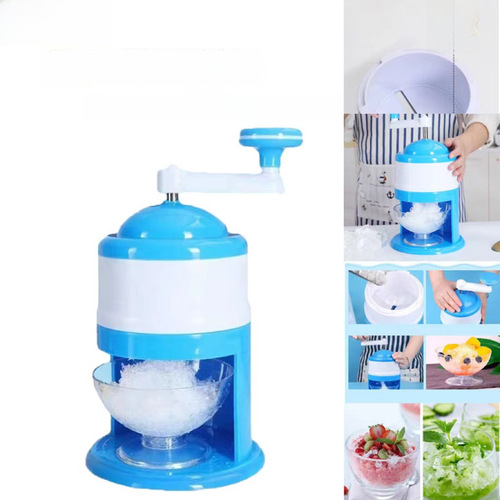 Home Small Ice Crusher Manual Fruit Smoothie Machine Hand Cranked Ice Shaver Crepe Ice Machine Hand Operated Ice Shredder