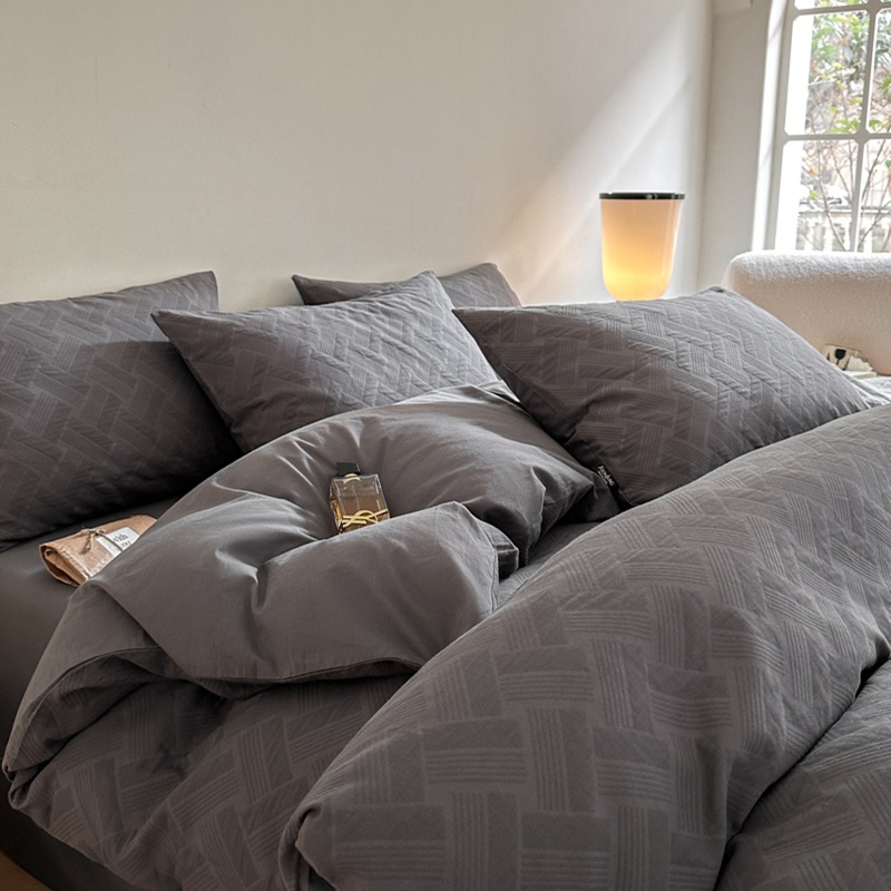 純綿60本4点セットa類母子級新型ジャカード三層糸シーツ布団寝具4点セット