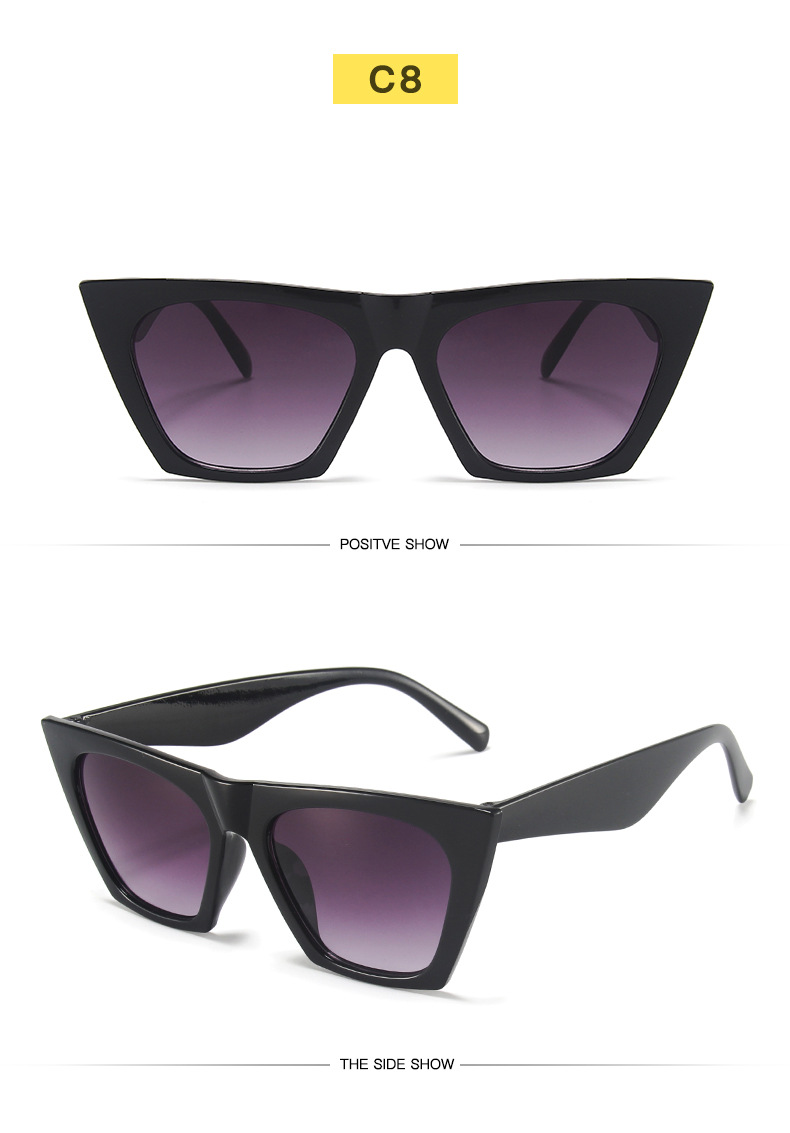 Gafas de sol cuadradas retro a la moda para hombre y mujer_voghion.com