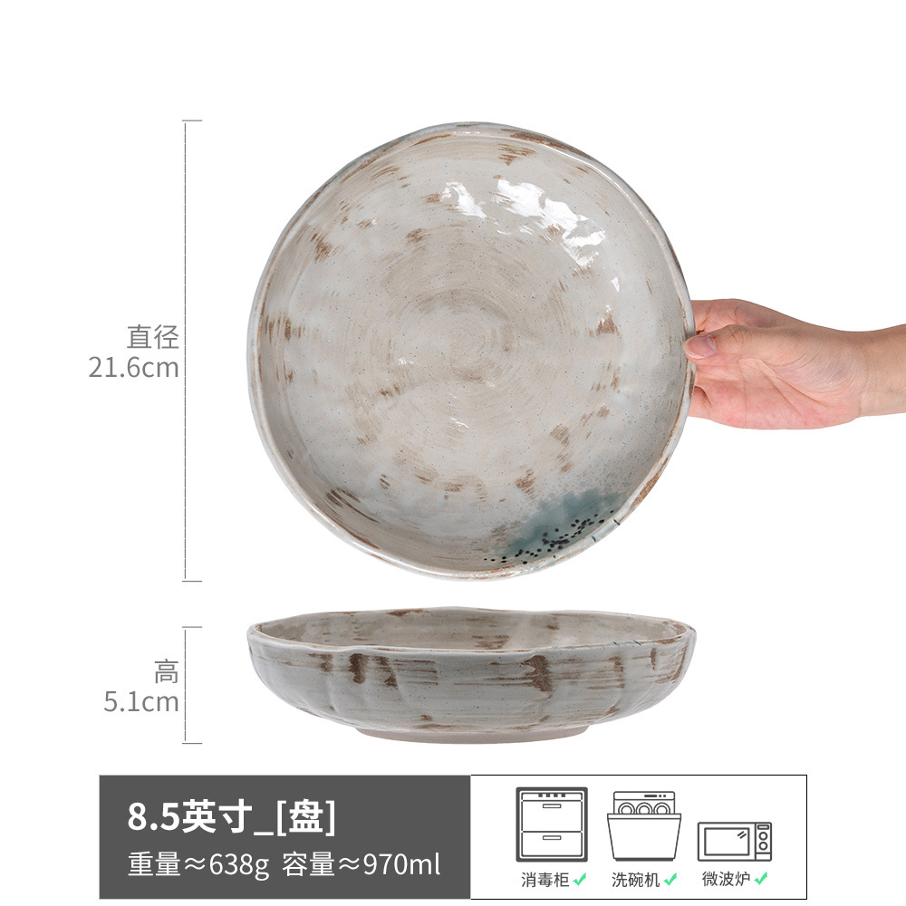 La vieja serie de cubiertos de nube hace viejos platos de cerámica juegos de platos de cerámica retrógrados platos de platos de platos de platos al por mayor