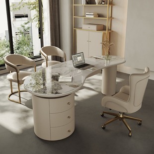 Medical Beauty Consulting Table Reception Negotiation Beauty Salon Desk Home Modern Simple Cyber Celebrity Light Luxury Rock Board Desk