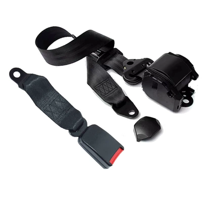 Car Seat Belt, Bus and Truck Automatic Retractable Emergency Locking Three-Point Seat Belt, Front and Rear Safety Belt X (Car seat belt) - plastic-coated-k3-retractor-25cm-semi-closed-webbing-base