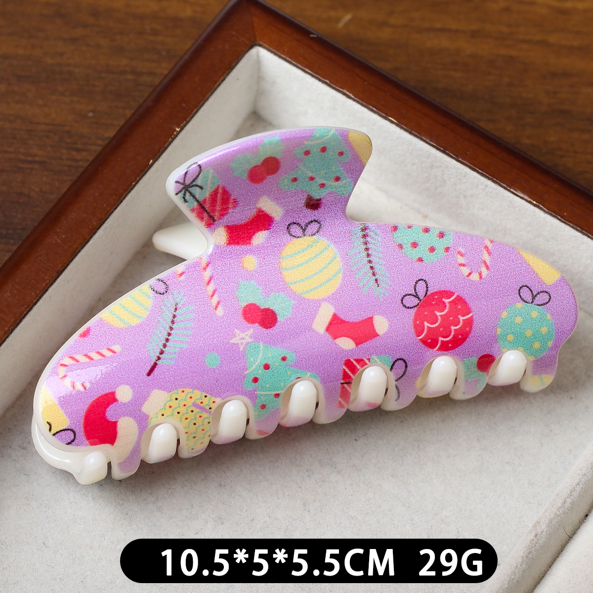 Dulce clip de plástico de Navidad grande 10.5cm clip de cabello para mujeres de alta calidad decoración de tarjeta de cabello detrás del cerebro clip de pescado