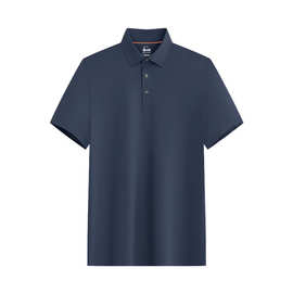 【超高支长绒棉】霞湖世家80支polo衫男液氨丝光凉感翻领短袖377