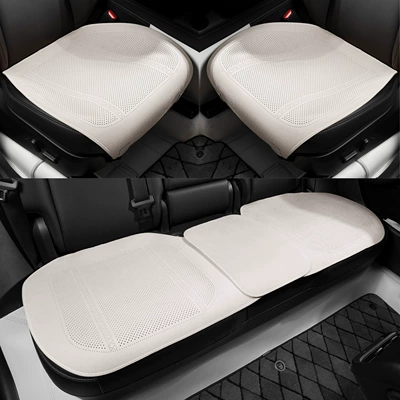 Cushion, Universal for All Seasons, Seat cushion, seat cover - type-a-thin-padded-deerskin-velvet-elegant-white-three-piece-suit