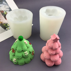クリスマス熊蝶結びクリスマスツリー星クリスマスツリーdiyケーキシリコン金型石膏ろうそく砥石