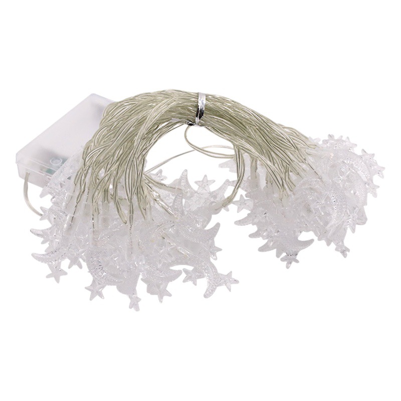 LED estrella Luna luz cadena Luna estrella color cadena luz habitación diseño estrellado camping cadena luz batería USB control remoto