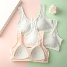 发育期纯棉少女裹胸固定一体式胸垫抹胸打底背心初高中学生内衣女