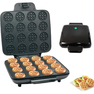 Cross-Border 16-Hole Waffle Maker Quick Heating Non-Stick Surface Small Waffle DIY Dessert Snack Machine