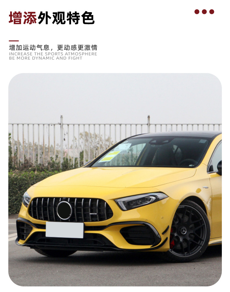 Suitable for Mercedes-Benz A-Class W177 A180 A200 A220 A35 A45 Amg Front Bumper Assembly and Body Kit Modification