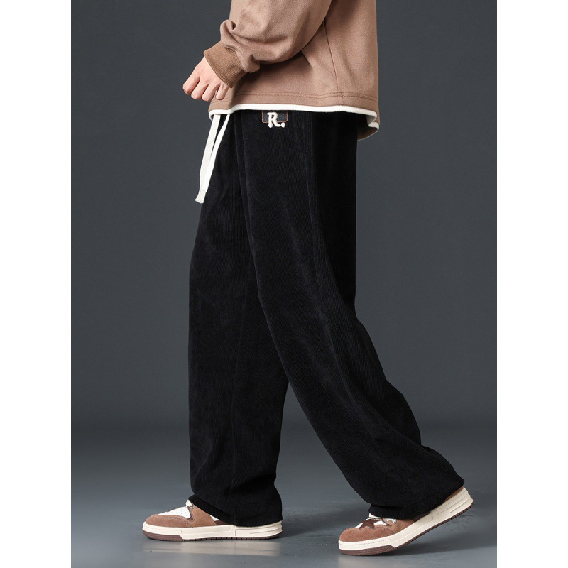 Bo 'ao pantalones masculinos primavera y otoño nuevos pantalones deportivos casuales rectos de estilo americano pantalones de piernas largas pantalones sueltos