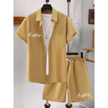 F 26992 Men's casual short sleeve short set ��ʿ���ж���̿�