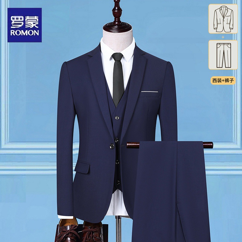 네이비블루 1단추[슈트+바지]프리타이