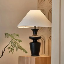 台灯卧室高级感法式美式复古中古风新中式设计师侘寂风主卧床头灯