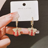 Design fashionable earrings with bow from pearl, silver 925 sample, internet celebrity, trend of season