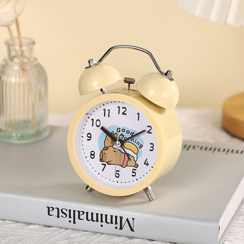Reloj Despertador Retro – Campana Grande con Luz Nocturna y Diseño Silencioso