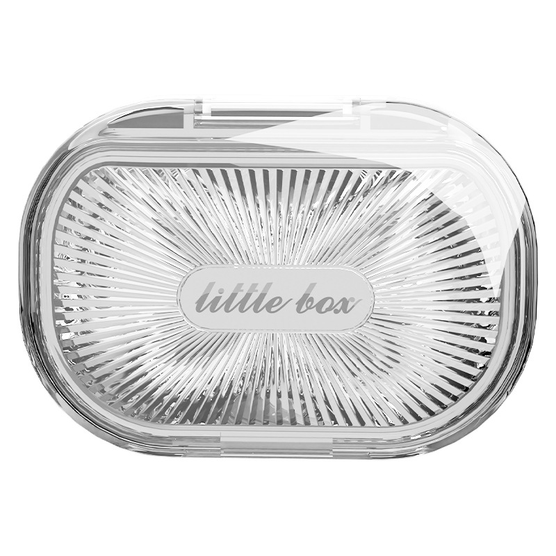 Caja de tirantes portátil de viaje pequeña joyería hisopo de algodón caja de almacenamiento de plástico sellado transparente a prueba de polvo caja de tirantes al por mayor