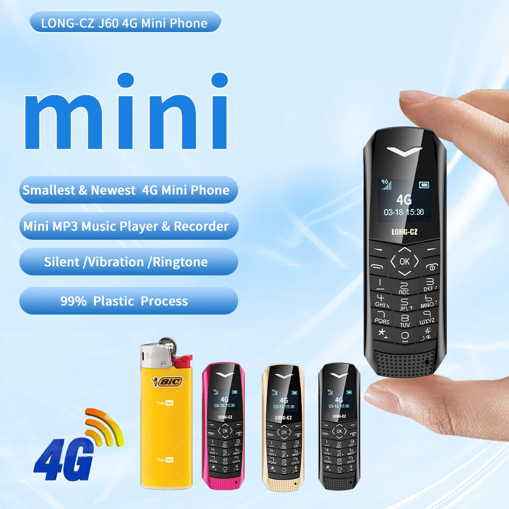 J60 полноценная сеть 4G мини-мобильный телефон, ультракомпактный карманный, монолайнер с кнопками, запасной, мультиязычный