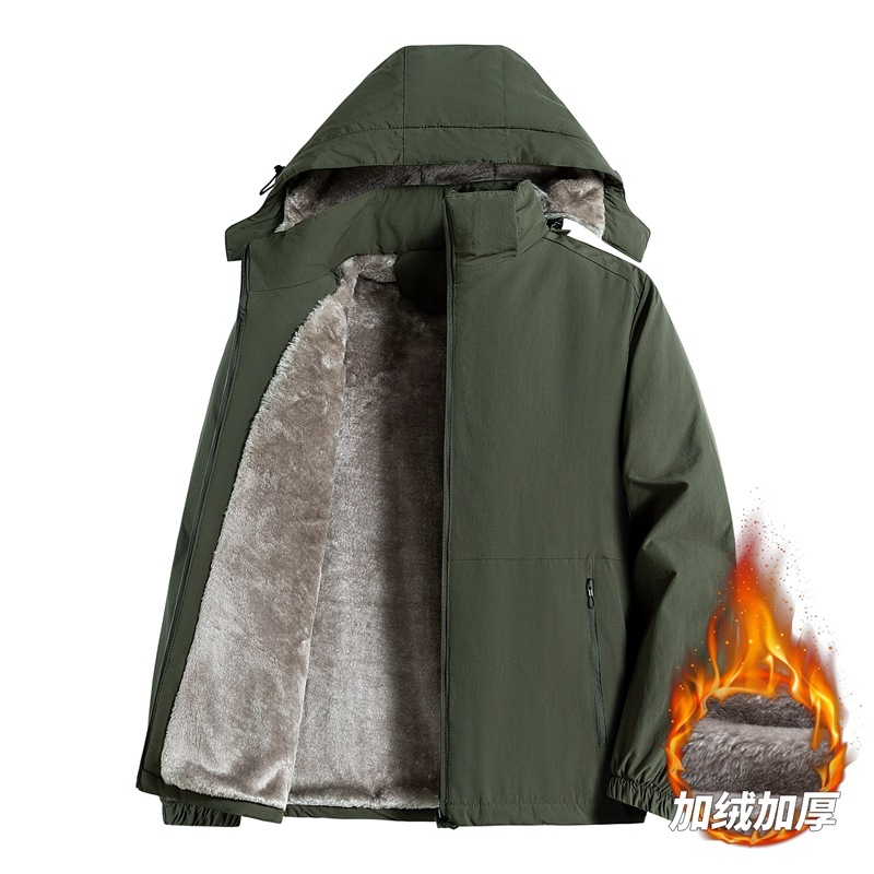 M - 8XL invierno de gran tamaño con algodón grueso marca de coral chaqueta de algodón cálido para hombres a prueba de viento ropa de algodón casual