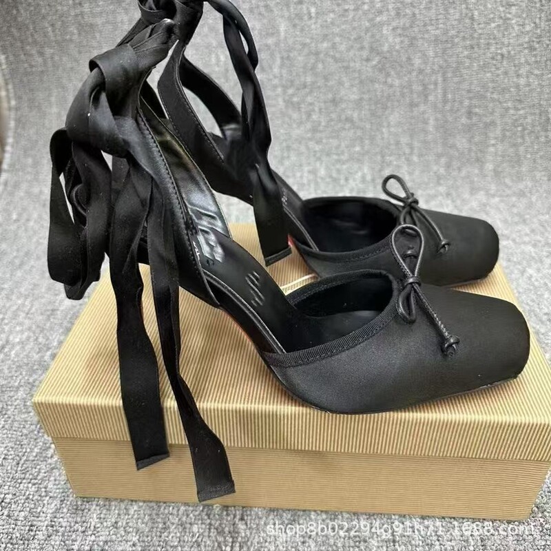 Dance Shoes European Style Cl French Style Elegant Ladylike Rhinestone Sexy Red Sole Export Ballet Shoes High Heels