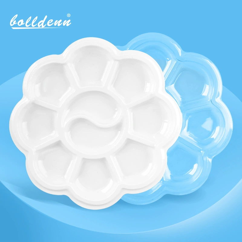 Детская палитра для рисования с цветами сливы, одноразовая, для трансграничных посылок, без смывания, 11,5 см, акварель, гуашь