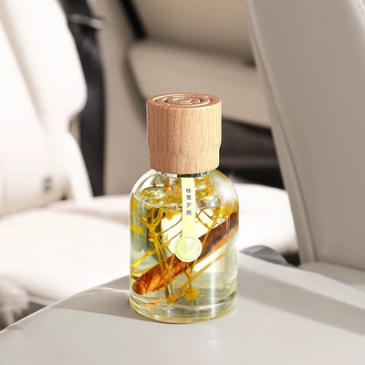 GuiLuo sunset literature and art car aromatherapy car cup holder liquid lasting odor removal literature and art advanced bedroom fragrance (Car Perfume Aromatherapy) - guangxi-sunset-120ml