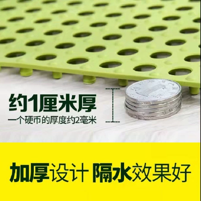 Anti-Slip Bathroom Floor Panel, TPE 30×30 cm, Hollow Drainage Shower Mat Tile