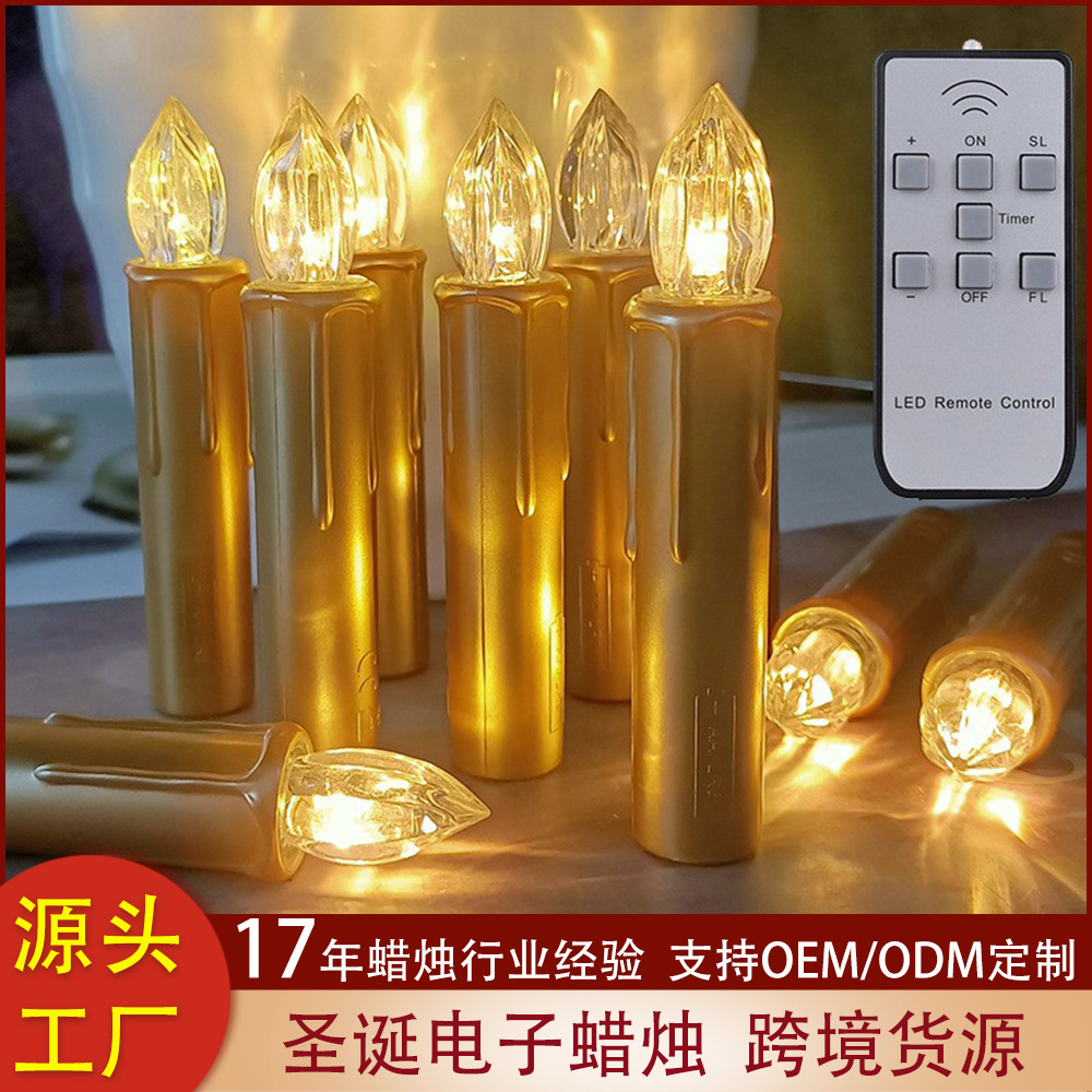 LED electronic candle Christmas tree strap fixture decoration…
