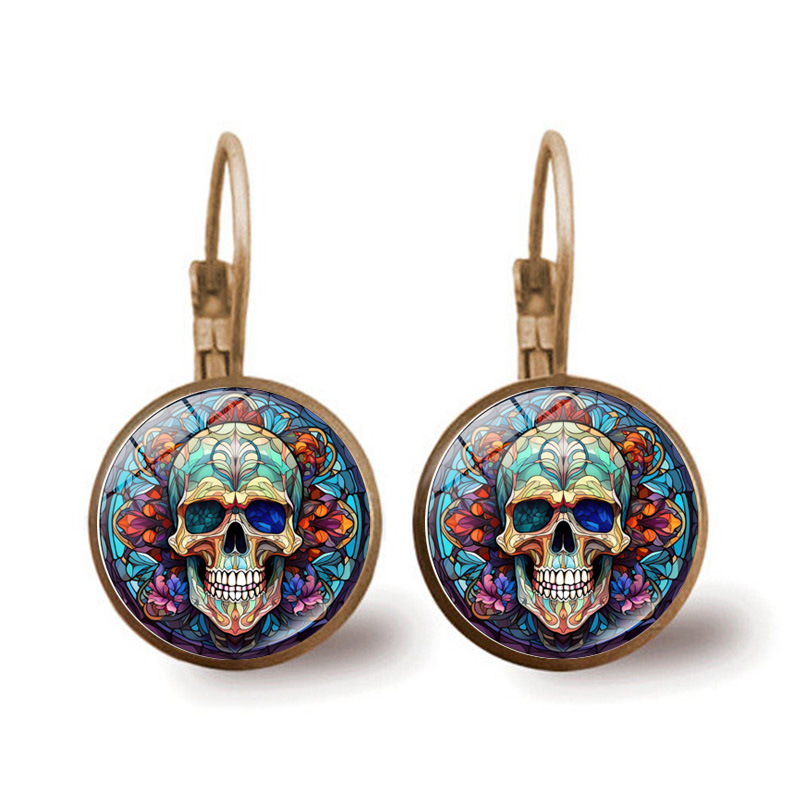 Orecchini a forma di zucca per donna, semplici e versatili, orecchini a forma di castello fantasma di Halloween, accessori per le orecchie_voghion.com